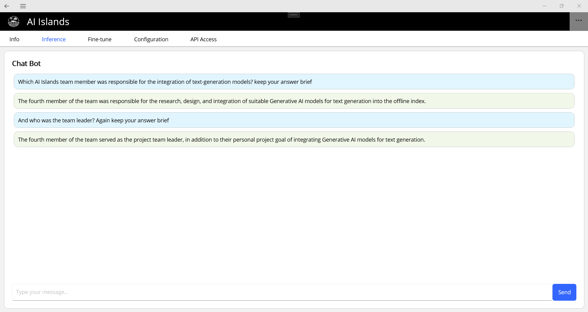 Inference interface